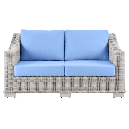 Conway Outdoor Patio Wicker Rattan Loveseat by Modway