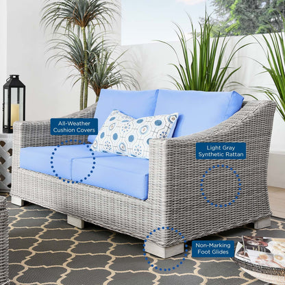 Conway Outdoor Patio Wicker Rattan Loveseat by Modway