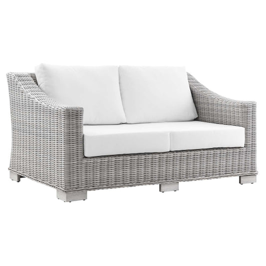 Conway Outdoor Patio Wicker Rattan Loveseat by Modway