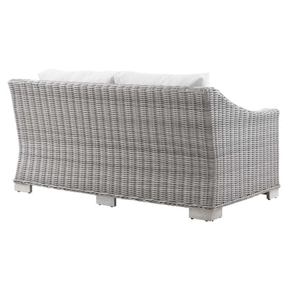 Conway Outdoor Patio Wicker Rattan Loveseat by Modway