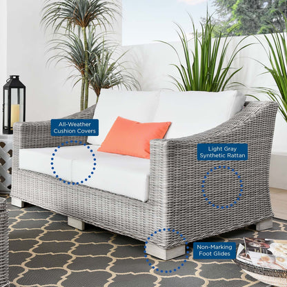 Conway Outdoor Patio Wicker Rattan Loveseat by Modway