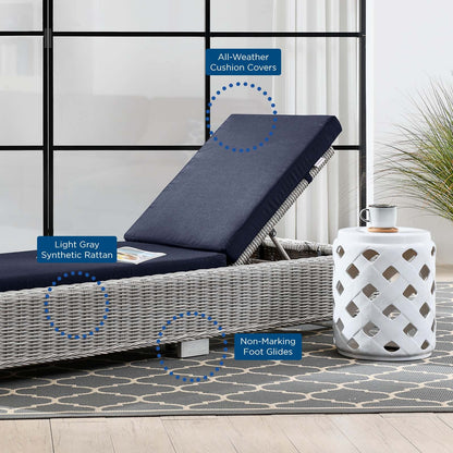 Conway Outdoor Patio Wicker Rattan Chaise Lounge by Modway