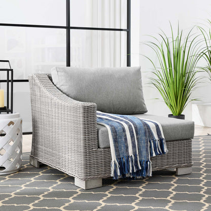 Conway Outdoor Patio Wicker Rattan Left-Arm Chair by Modway