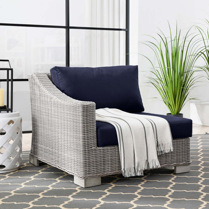 Conway Outdoor Patio Wicker Rattan Left-Arm Chair by Modway