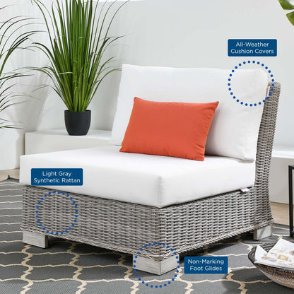 Conway Outdoor Patio Wicker Rattan Armless Chair by Modway