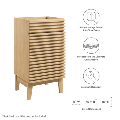 Render 18" Bathroom Vanity Cabinet (Sink Basin Not Included) by Modway