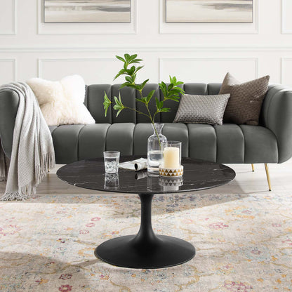 Lippa 36" Round Faux Marble Coffee Table by Modway