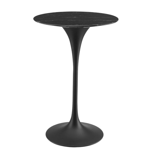 Lippa 28" Round Faux Marble Bar Table by Modway