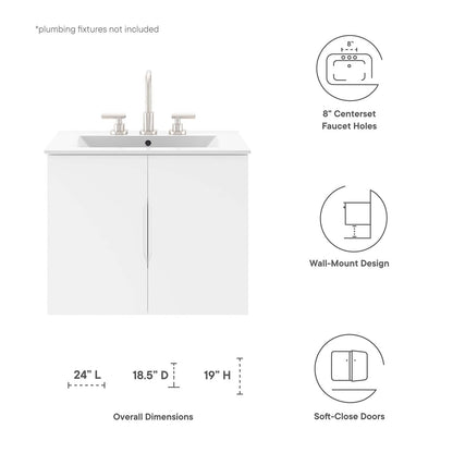 Vitality 24" Bathroom Vanity Cabinet (Sink Basin Not Included) by Modway