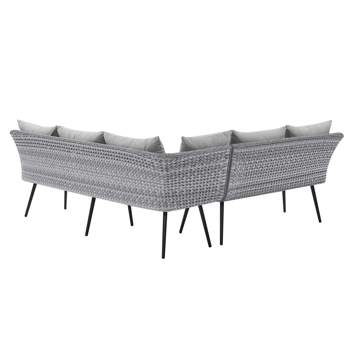 Endeavor Wicker Rattan Outdoor Patio Wicker Rattan Seating Set by Modway