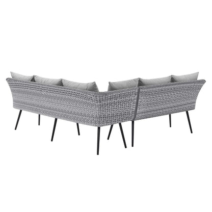 Endeavor Wicker Rattan Outdoor Patio Wicker Rattan Seating Set by Modway