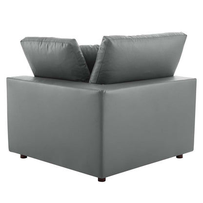 Commix Down Filled Overstuffed Vegan Leather Loveseat by Modway