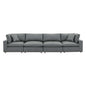 Commix Down Filled Overstuffed Vegan Leather 4-Seater Sofa by Modway