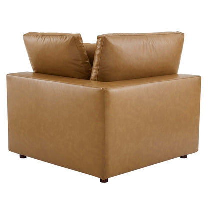 Commix Down Filled Overstuffed Vegan Leather 4-Seater Sofa by Modway