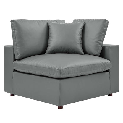 Commix 5-Piece Down Filled Overstuffed Vegan Leather Sectional Sofa by Modway