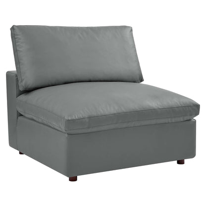 Commix 8-Piece Down Filled Overstuffed Vegan Leather Sectional Sofa by Modway