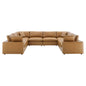 Commix 8-Piece Down Filled Overstuffed Vegan Leather Sectional Sofa by Modway