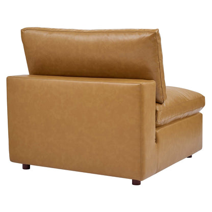 Commix 8-Piece Down Filled Overstuffed Vegan Leather Sectional Sofa by Modway