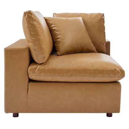 Commix 8-Piece Down Filled Overstuffed Vegan Leather Sectional Sofa by Modway