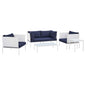 Harmony 5-Piece Sunbrella¨ Outdoor Patio Aluminum Furniture Set by Modway