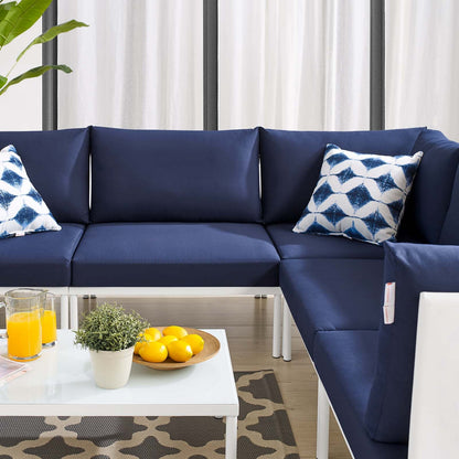 Harmony 6-Piece Sunbrella¨ Outdoor Patio Aluminum Sectional Sofa Set by Modway