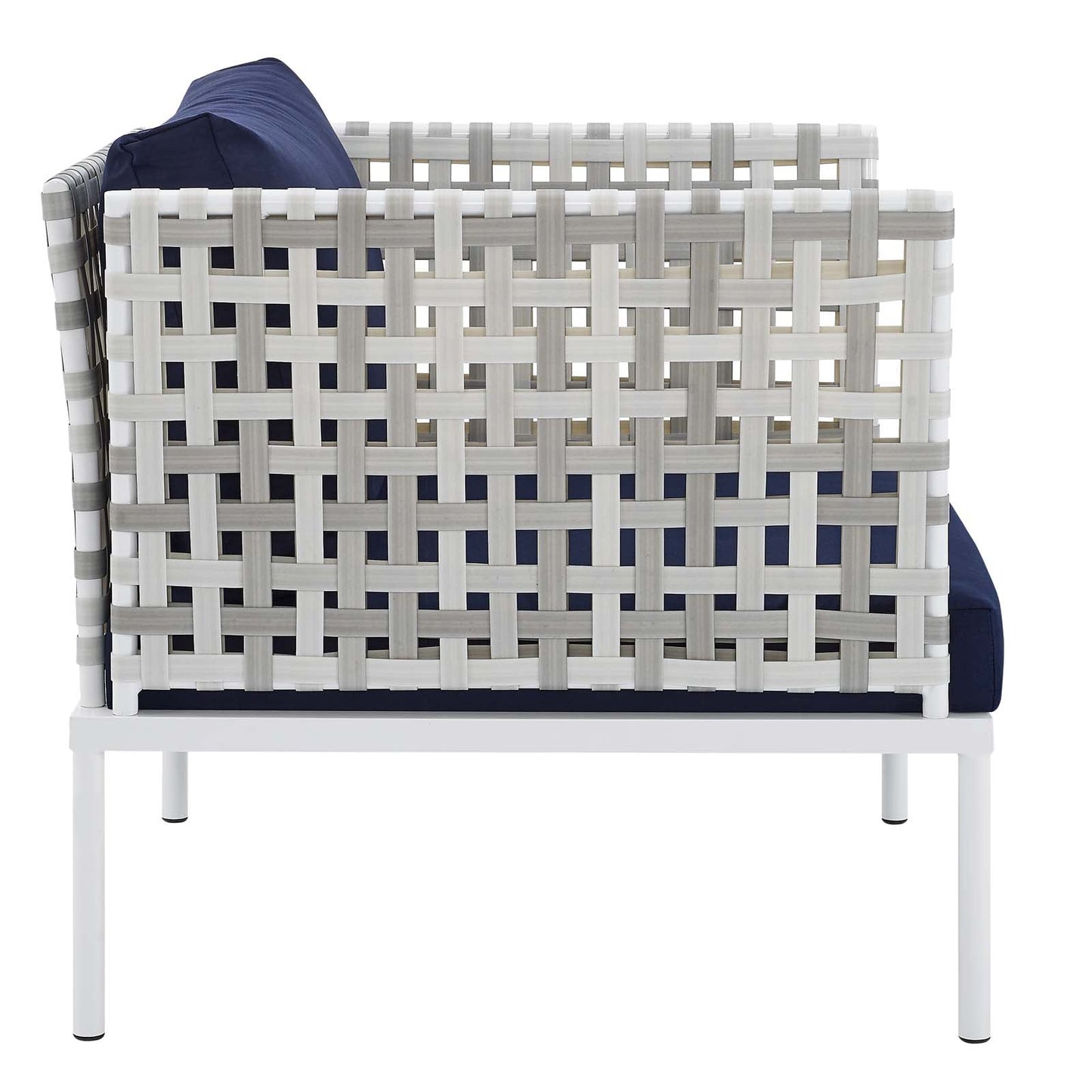 Harmony 7-Piece Sunbrella¨ Basket Weave Outdoor Patio Aluminum Sectional Sofa Set by Modway
