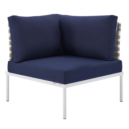 Harmony 7-Piece Sunbrella¨ Basket Weave Outdoor Patio Aluminum Sectional Sofa Set by Modway