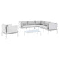 Harmony 7-Piece Sunbrella¨ Outdoor Patio Aluminum Sectional Sofa Set by Modway
