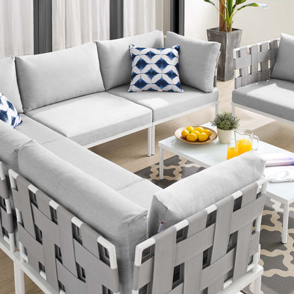 Harmony 7-Piece Sunbrella¨ Outdoor Patio Aluminum Sectional Sofa Set by Modway