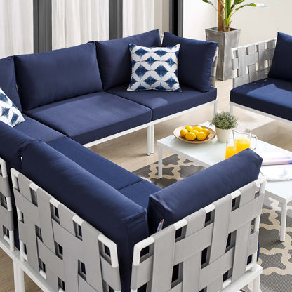 Harmony 7-Piece Sunbrella¨ Outdoor Patio Aluminum Sectional Sofa Set by Modway