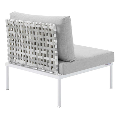 Harmony 8-Piece Sunbrella¨ Basket Weave Outdoor Patio Aluminum Sectional Sofa Set by Modway