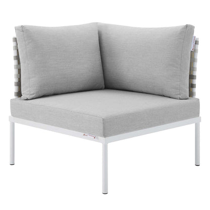 Harmony 8-Piece Sunbrella¨ Basket Weave Outdoor Patio Aluminum Sectional Sofa Set by Modway