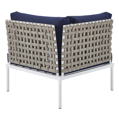 Harmony 8-Piece Sunbrella¨ Basket Weave Outdoor Patio Aluminum Sectional Sofa Set by Modway