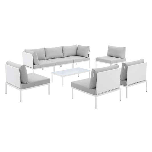 Harmony 8-Piece Sunbrella¨ Outdoor Patio Aluminum Sectional Sofa Set by Modway