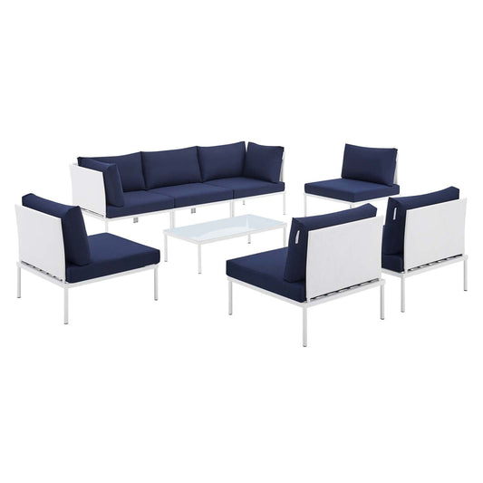 Harmony 8-Piece Sunbrella¨ Outdoor Patio Aluminum Sectional Sofa Set by Modway