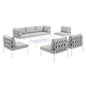 Harmony 8-Piece Sunbrella¨ Outdoor Patio All Mesh Sectional Sofa Set by Modway