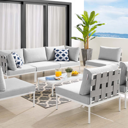 Harmony 8-Piece Sunbrella¨ Outdoor Patio All Mesh Sectional Sofa Set by Modway