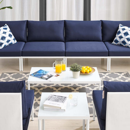 Harmony 8-Piece Sunbrella¨ Outdoor Patio Aluminum Sectional Sofa Set by Modway