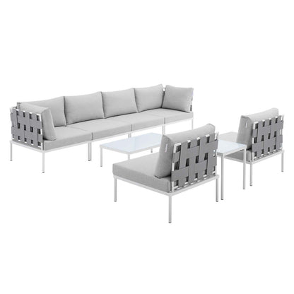 Harmony 8-Piece Sunbrella¨ Outdoor Patio Aluminum Sectional Sofa Set by Modway