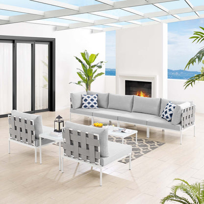 Harmony 8-Piece Sunbrella¨ Outdoor Patio Aluminum Sectional Sofa Set by Modway