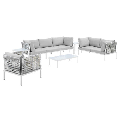 Harmony 8-Piece Sunbrella¨ Basket Weave Outdoor Patio Aluminum Seating Set by Modway