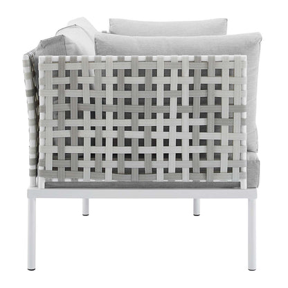 Harmony 8-Piece Sunbrella¨ Basket Weave Outdoor Patio Aluminum Seating Set by Modway