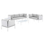 Harmony 8-Piece Sunbrella¨ Outdoor Patio Aluminum Seating Set by Modway