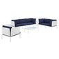 Harmony 8-Piece Sunbrella¨ Outdoor Patio Aluminum Seating Set by Modway