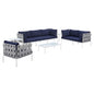 Harmony 8-Piece Sunbrella¨ Outdoor Patio Aluminum Seating Set by Modway