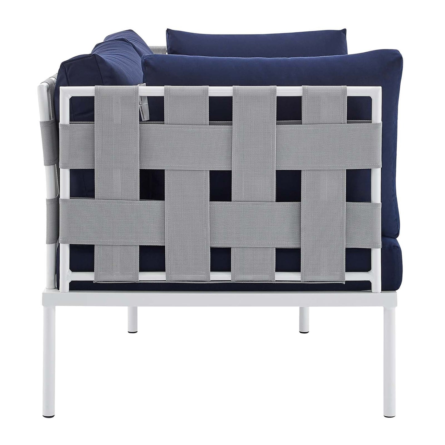 Harmony 8-Piece Sunbrella¨ Outdoor Patio Aluminum Seating Set by Modway