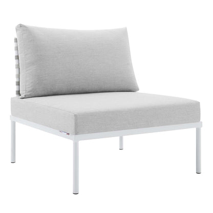 Harmony 10-Piece Sunbrella¨ Basket Weave Outdoor Patio Aluminum Sectional Sofa Set by Modway