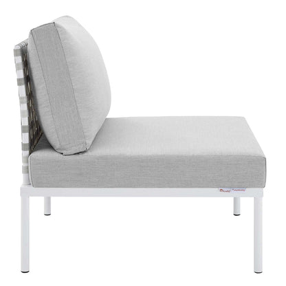 Harmony 10-Piece Sunbrella¨ Basket Weave Outdoor Patio Aluminum Sectional Sofa Set by Modway