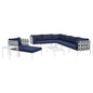 Harmony 10-Piece Sunbrella¨ Outdoor Patio Aluminum Sectional Sofa Set by Modway