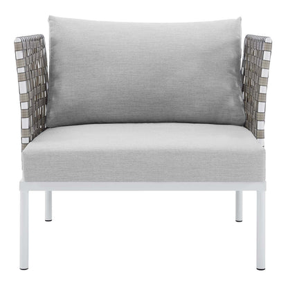 Harmony Sunbrella¨ Basket Weave Outdoor Patio Aluminum Armchair by Modway